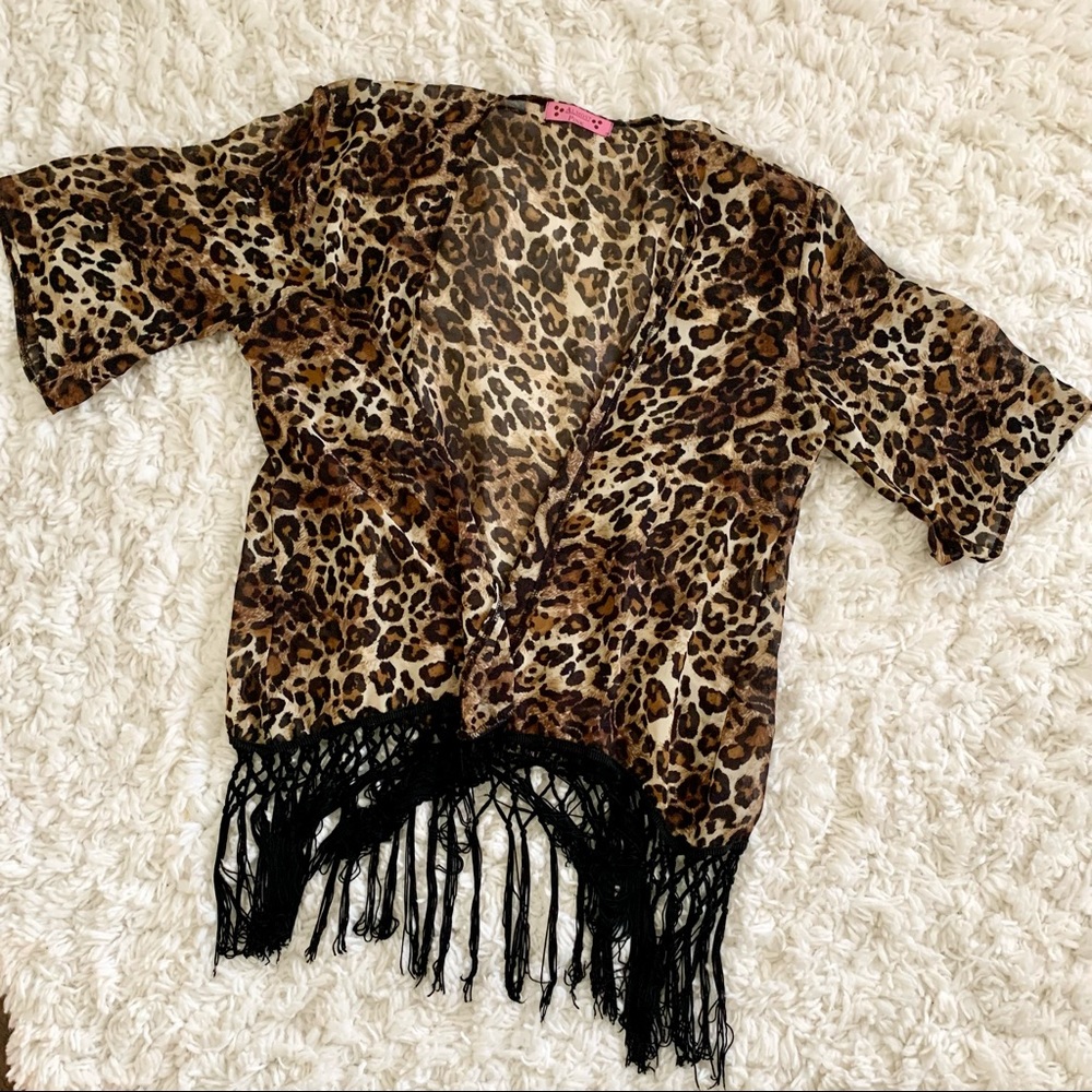 EUC Boutique Leopard Print Shrug
